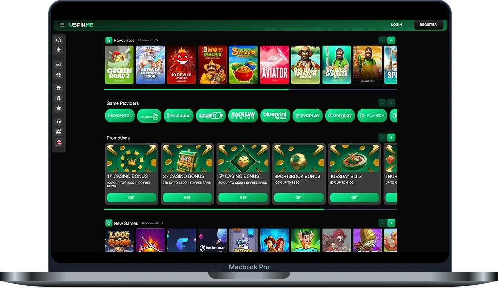 Uspin Casino Main Page